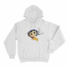 Coraline Button Art Unisex Hoodie White