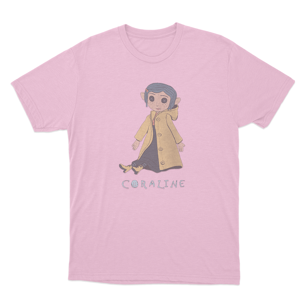 Coraline Button Eyes Unisex T Shirt Pink Coraline Button Eyes Unisex T Shirt Pink