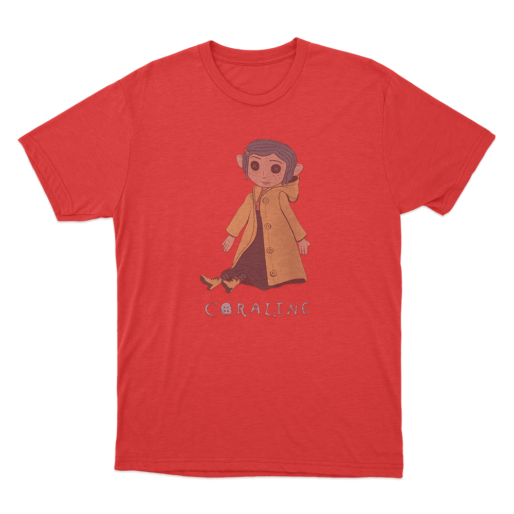 Coraline Button Eyes Unisex T Shirt Red Coraline Button Eyes Unisex T Shirt Red
