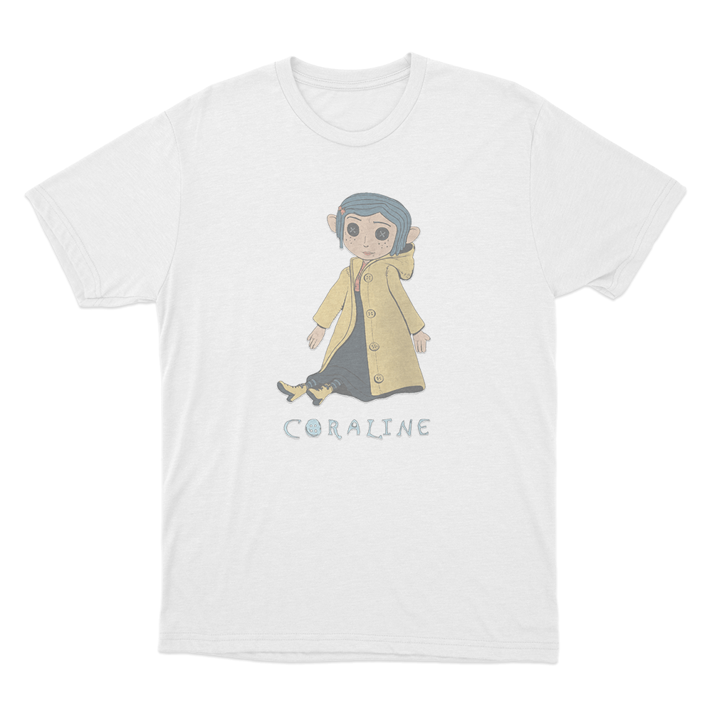 Coraline Button Eyes Unisex T Shirt White Coraline Button Eyes Unisex T Shirt White