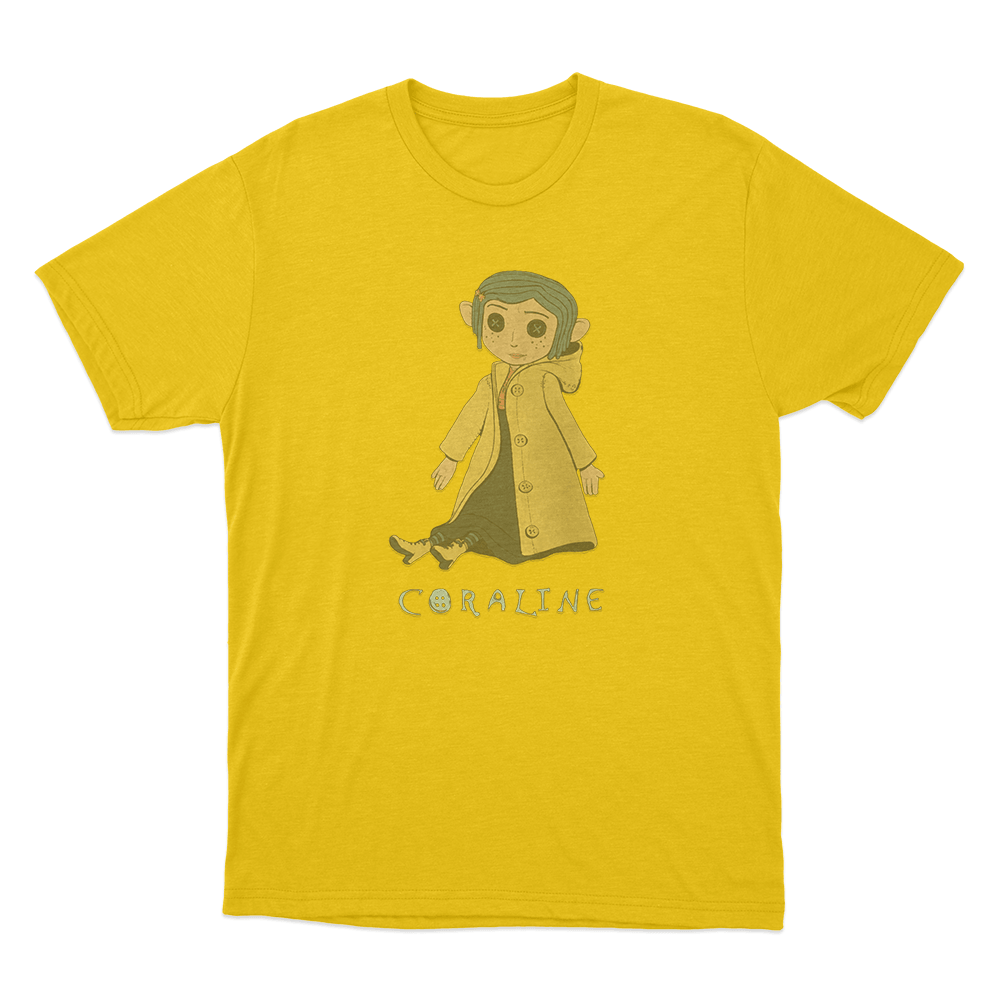 Coraline Button Eyes Unisex T Shirt Yellow Coraline Button Eyes Unisex T Shirt Yellow