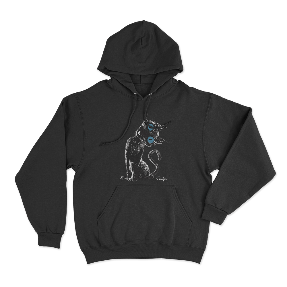 Coraline Cat Unisex Hoodie Black Coraline Cat Unisex Hoodie Black