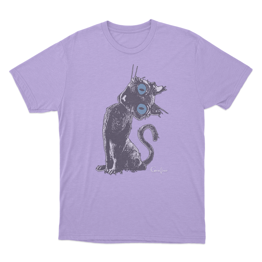 Coraline Cat Unisex T Shirt Purple Coraline Cat Unisex T Shirt Purple