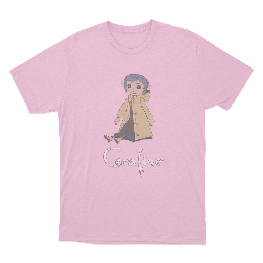 Coraline Cute Button Girl Unisex T Shirt Pink Coraline Cute Button Girl Unisex T Shirt Pink
