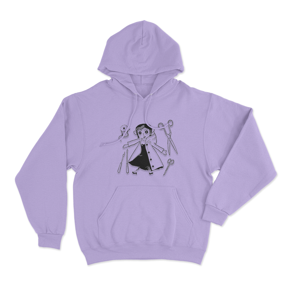 Coraline Sewing Tools Unisex Hoodie Purple Coraline Sewing Tools Unisex Hoodie Purple