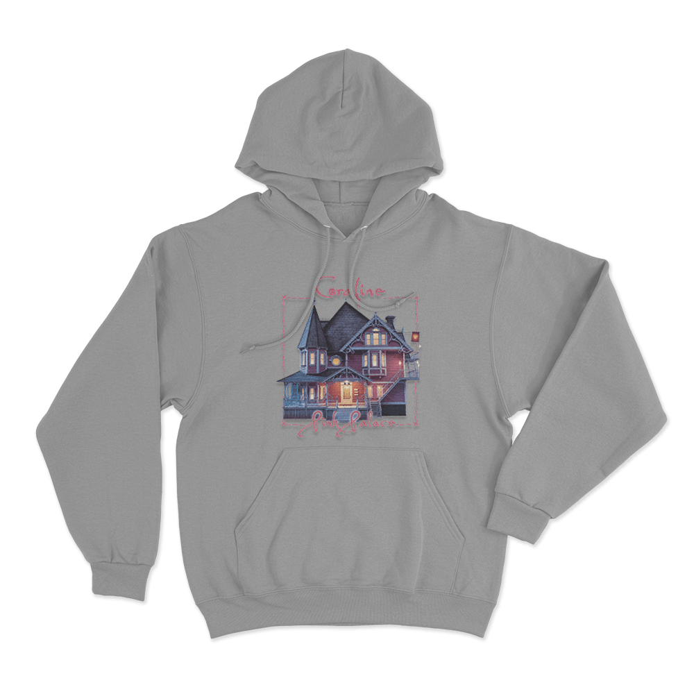 Coraline The Pink Palace Hoodie Grey Coraline The Pink Palace Hoodie Grey