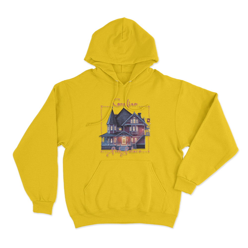 Coraline The Pink Palace Hoodie Yellow Coraline The Pink Palace Hoodie Yellow