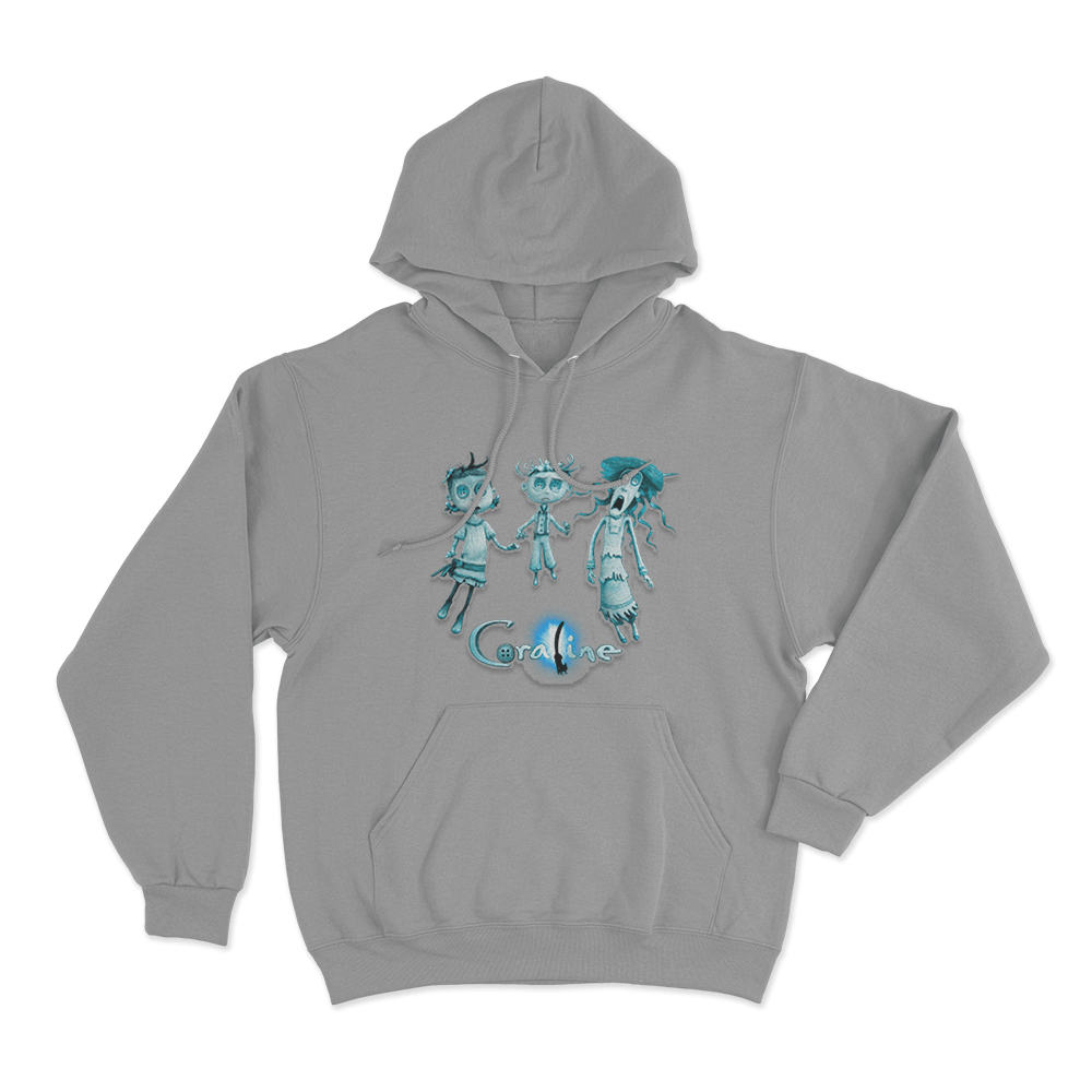 Coraline Three Ghost Children Unisex Hoodie Grey Coraline Three Ghost Children Unisex Hoodie Grey