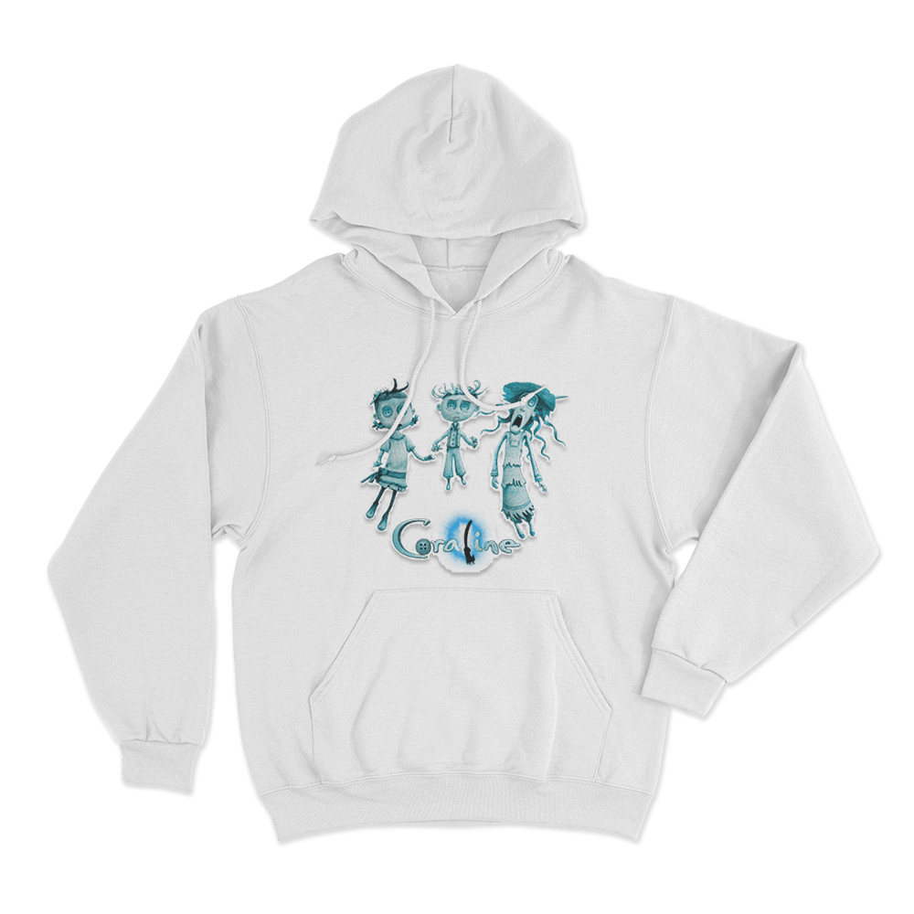 Coraline Three Ghost Children Unisex Hoodie White Coraline Three Ghost Children Unisex Hoodie White