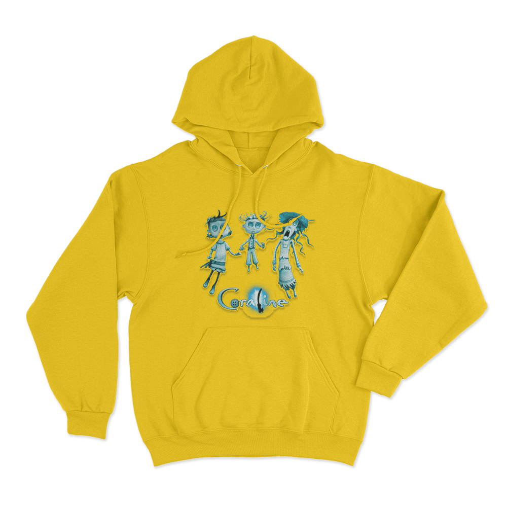 Coraline Three Ghost Children Unisex Hoodie Yellow Coraline Three Ghost Children Unisex Hoodie Yellow