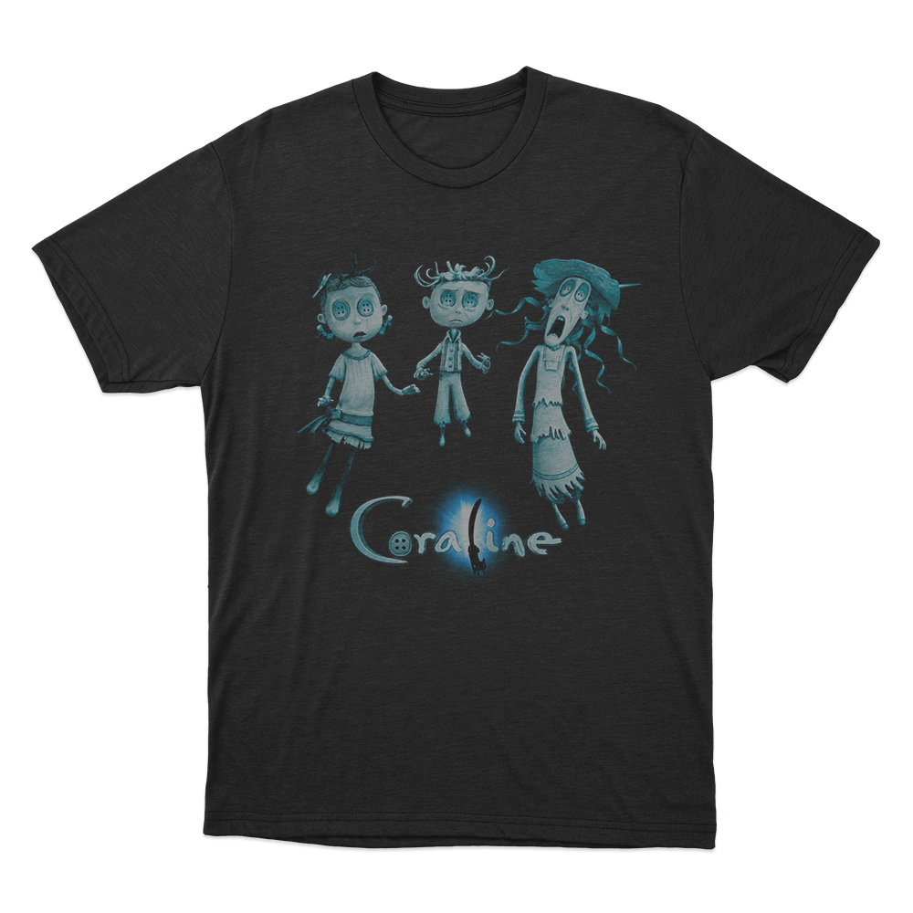 Coraline Three Ghost Children Unisex T Shirt Black Coraline Three Ghost Children Unisex T Shirt Black