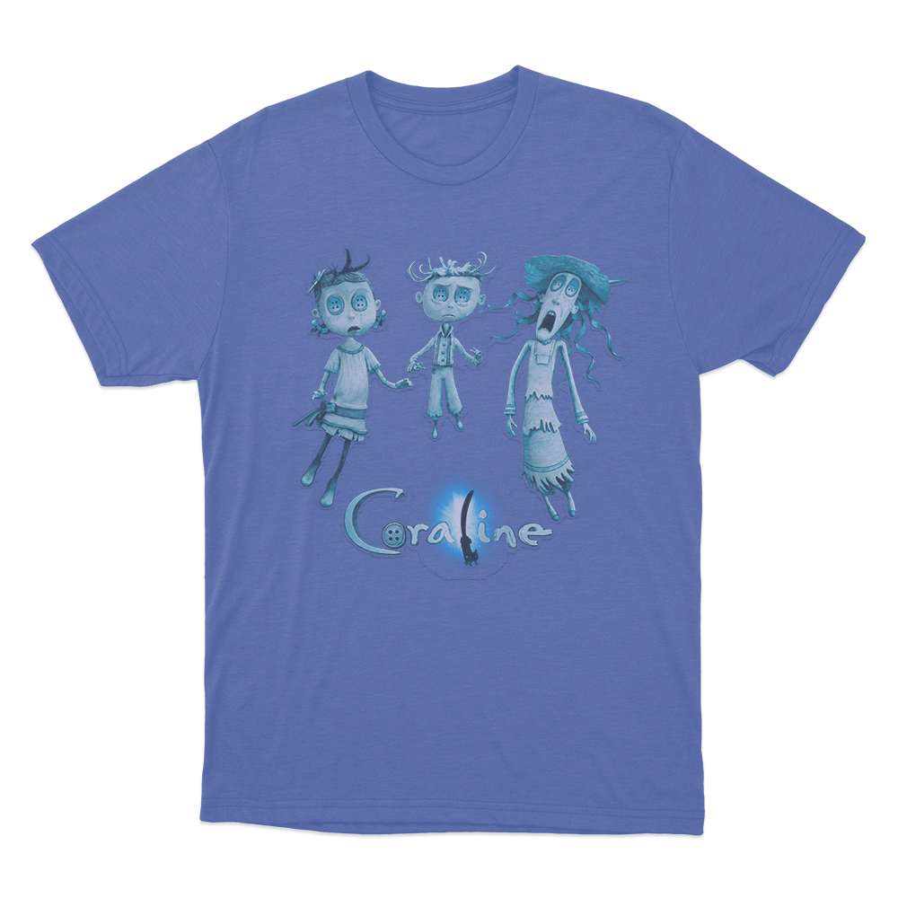 Coraline Three Ghost Children Unisex T Shirt Blue Coraline Three Ghost Children Unisex T Shirt Blue