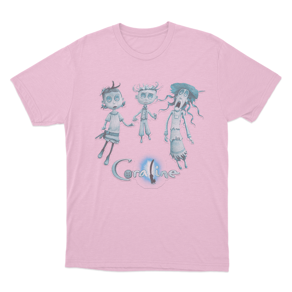 Coraline Three Ghost Children Unisex T Shirt Pink Coraline Three Ghost Children Unisex T Shirt Pink