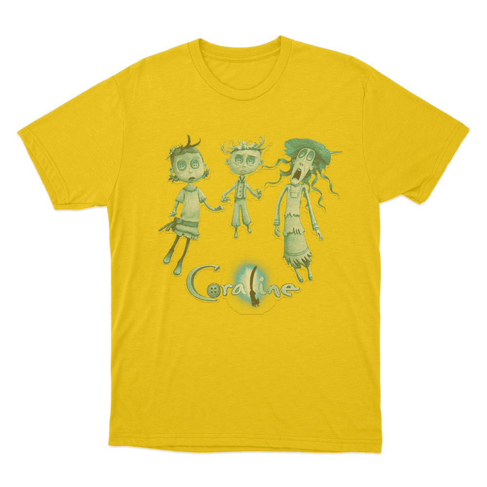 Coraline Three Ghost Children Unisex T Shirt Yellow Coraline Three Ghost Children Unisex T Shirt Yellow