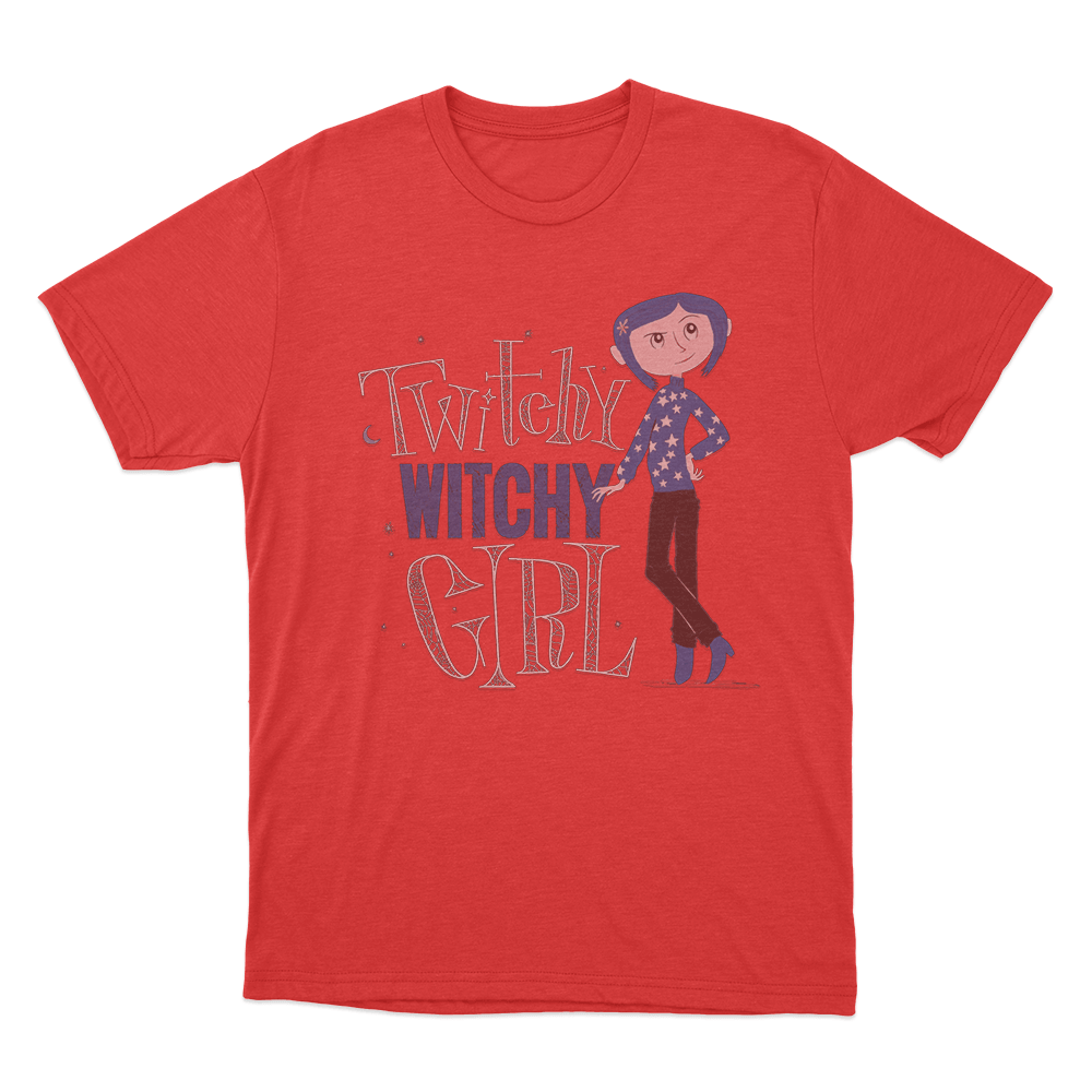 Coraline Twisty Witchy Girl Unis T Shirt Red Coraline Twisty Witchy Girl Unis T Shirt Red