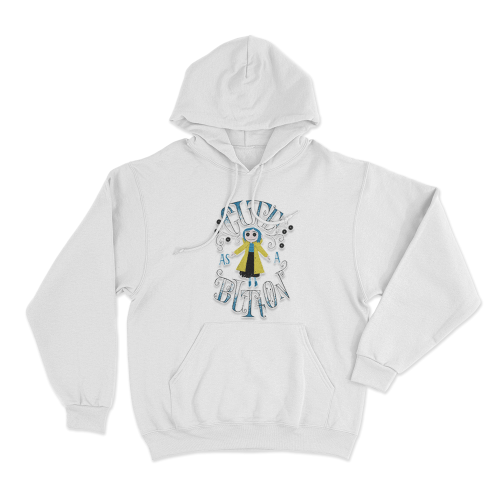 Cute As A Button Unisex Hoodie White Cute As A Button Unisex Hoodie White