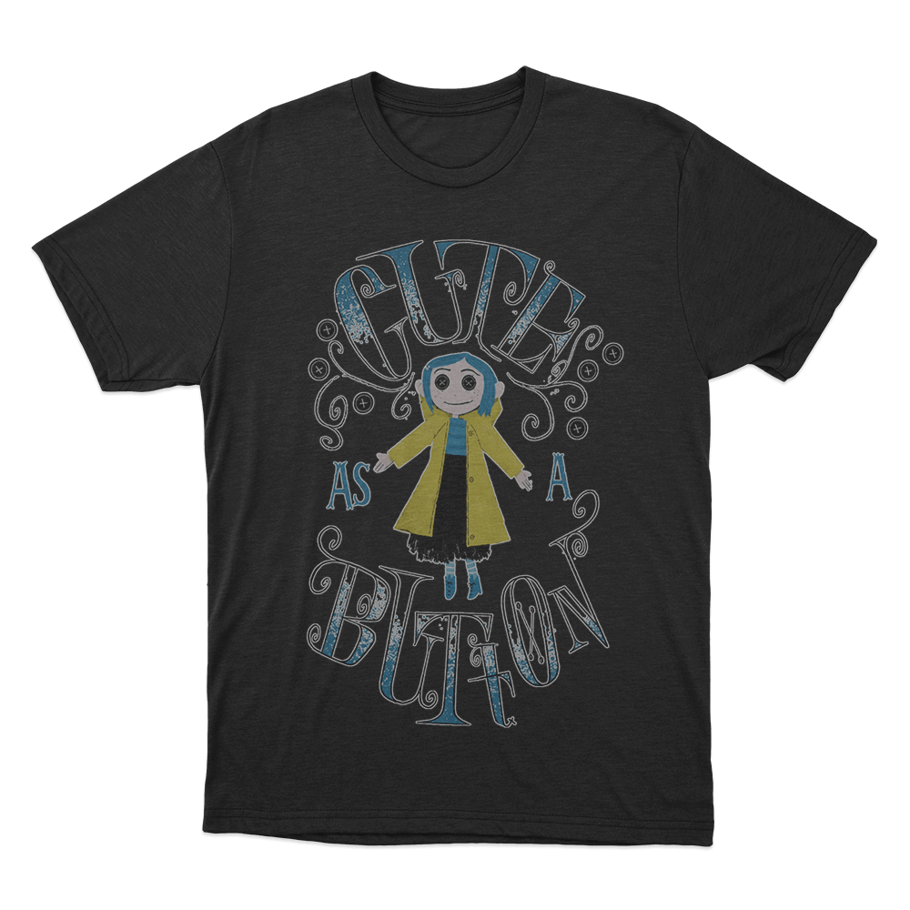 Cute As A Button Unisex T Shirt Black Cute As A Button Unisex T Shirt Black