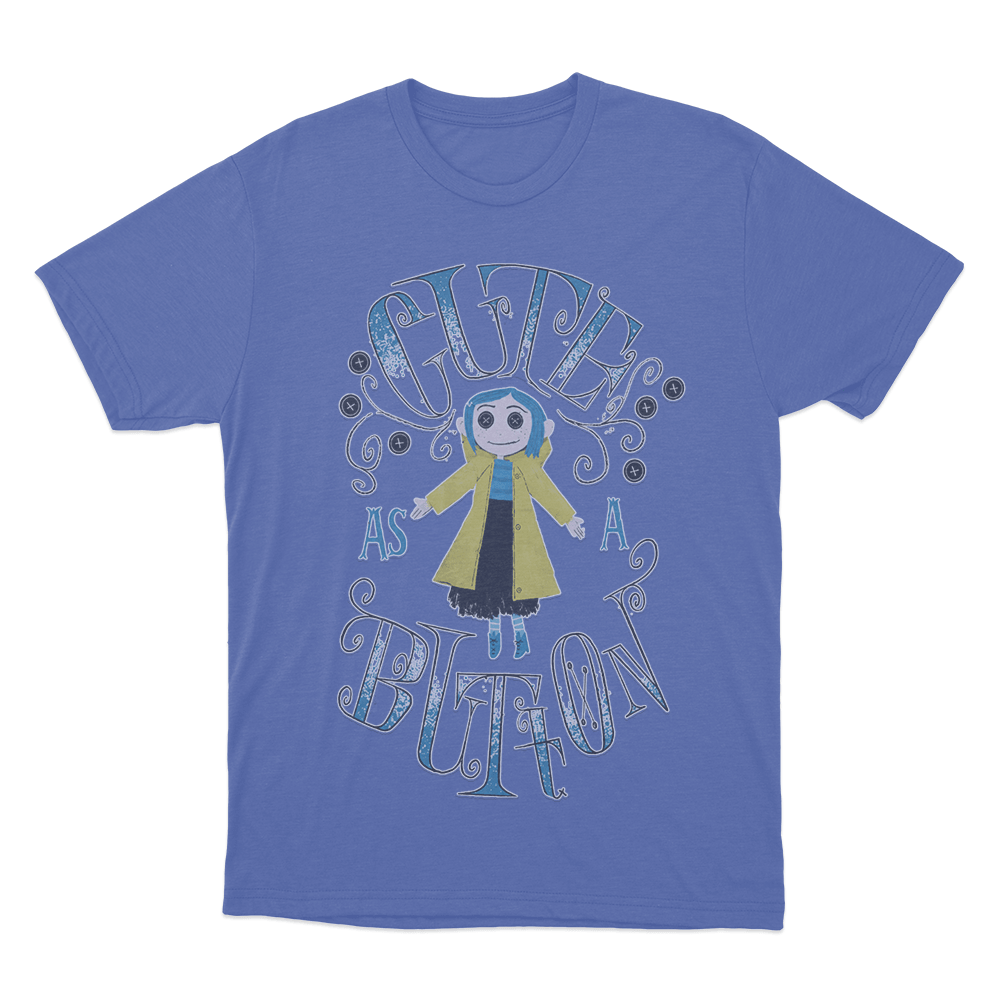 Cute As A Button Unisex T Shirt Blue Cute As A Button Unisex T Shirt Blue