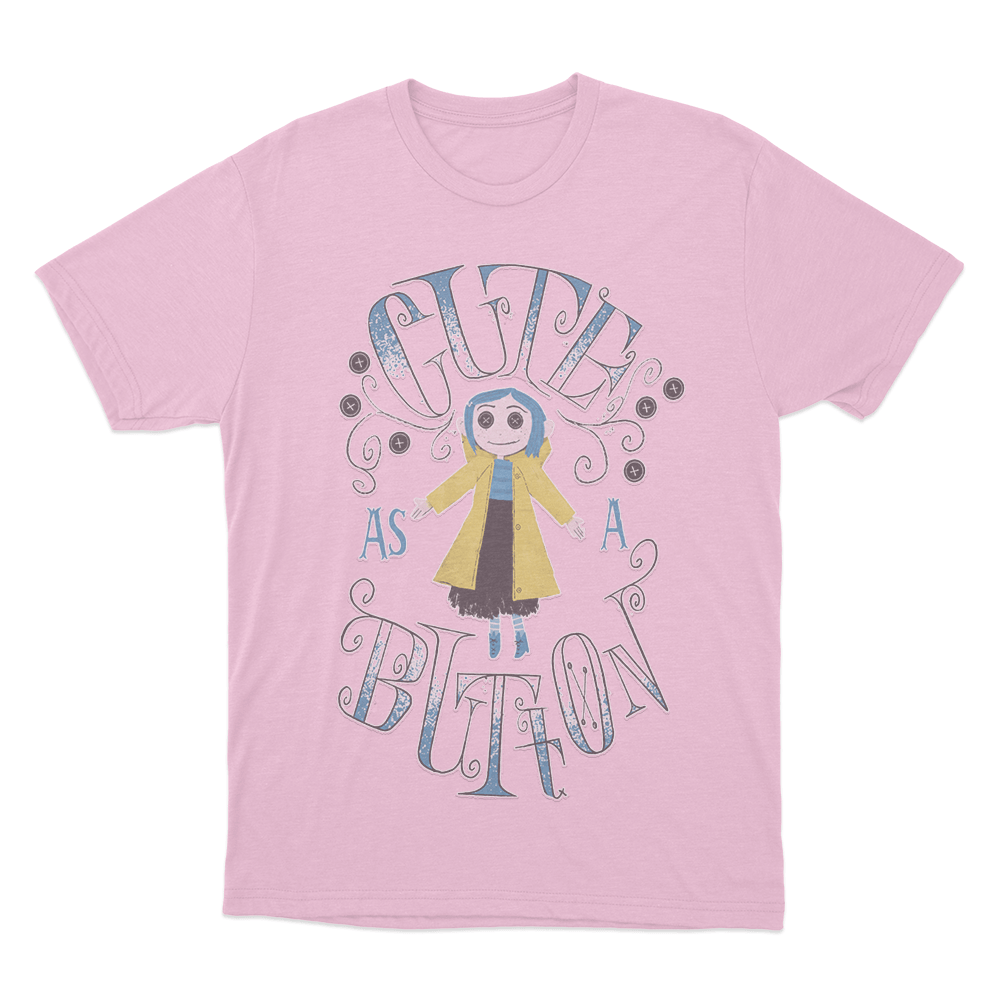 Cute As A Button Unisex T Shirt Pink Cute As A Button Unisex T Shirt Pink