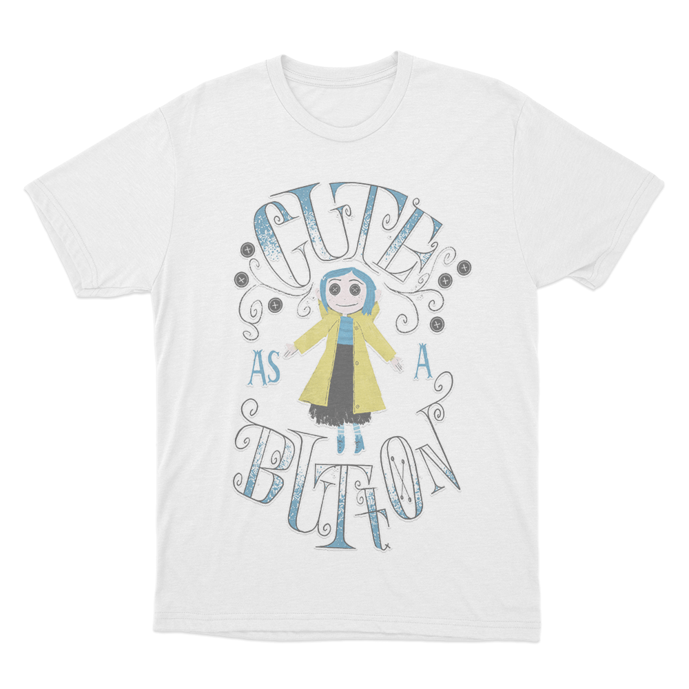 Cute As A Button Unisex T Shirt White Cute As A Button Unisex T Shirt White